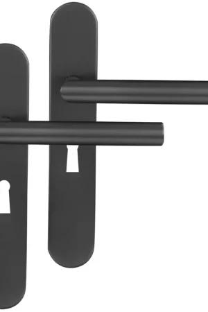 Tijdelijk Beschikbaar Differnz deurklink Amsterdam op ovaal schild SL56 gunmetal
