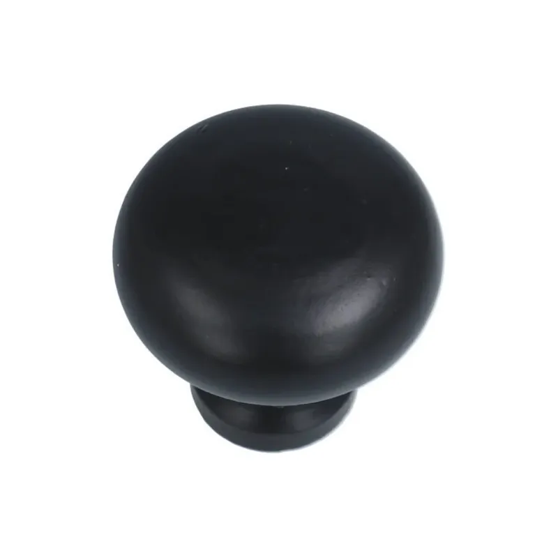 Knop rond 40 mm zwart Laatste Versie