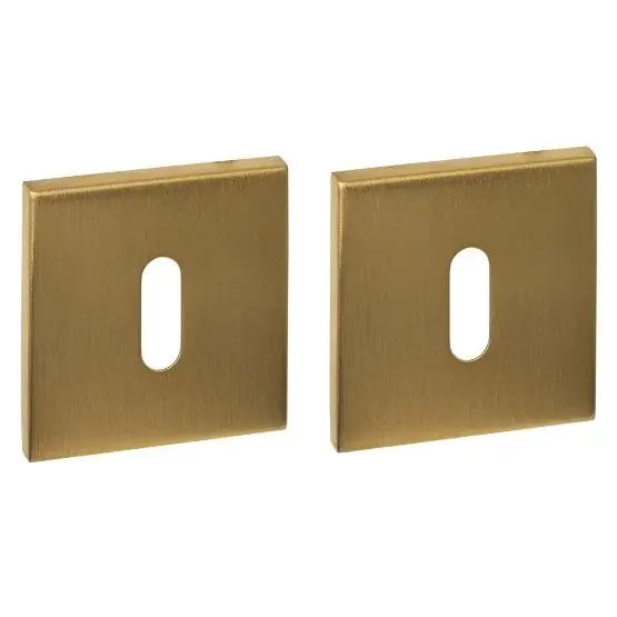Direct Beschikbaar Intersteel sleutelrozetten verdekt 53x53x6mm PVD messing mat