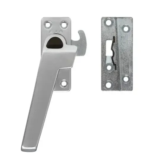 AXA raamsluiting met nok en drukknop links 3318 aluminium F1 Express Levering