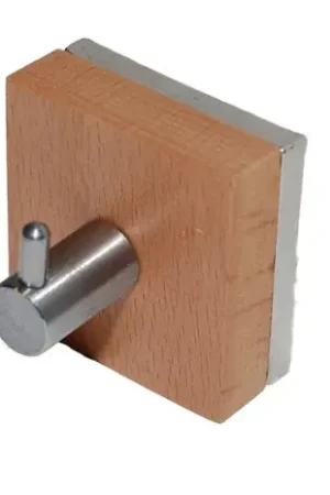 Finale Uitverkoop Handdoekhaakje beuken gelakt met rvs