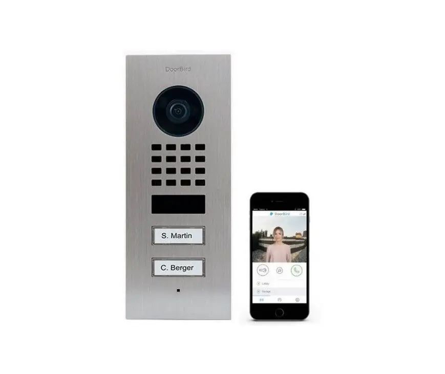 Speciale Aanbieding DoorBird IP videofoonset D1102V inbouw RVS, 2 drukknoppen