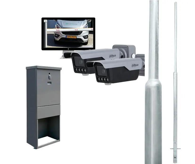 Nieuw Kentekencamera set met 2 camera‘s, mast en straatkast