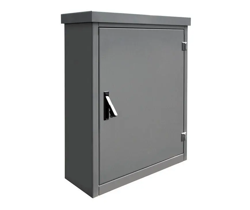 Must-Have Meterkast RVS RAL7037 met 1 deur - hoog buitengebruik