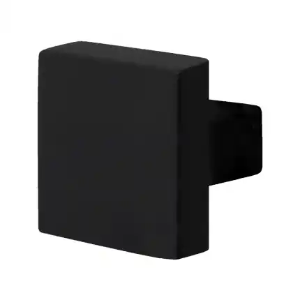 S1 knop Vierkante 53x53x16 mm draaibaar inclusief krukstift Zwart Veilige Betaling
