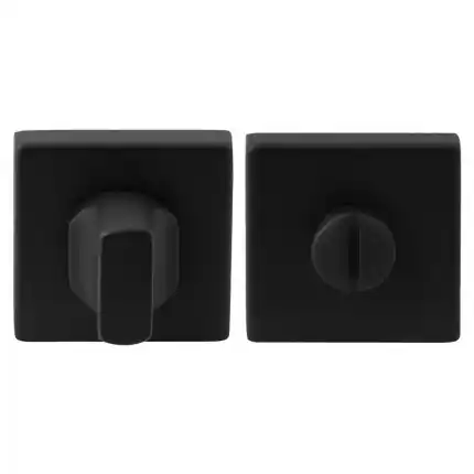 Toiletgarnituur 50x50x8mm stift 8mm zwart grote knop Seizoensaanbieding