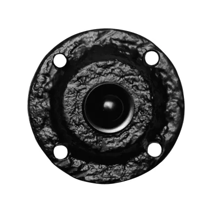KP0751 landelijke deurbel rond 58 mm smeedijzer zwart Gecertificeerd
