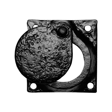 Korting KP1498 cilinderrozet 58x58mm smeedijzer zwart