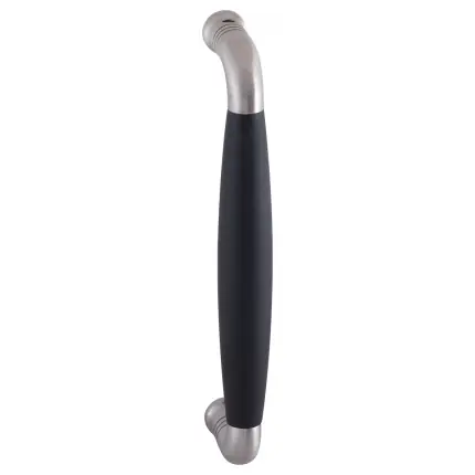 Deurgreep ton model Ika 157mm RVS geborsteld met zwart gebogen Direct Beschikbaar