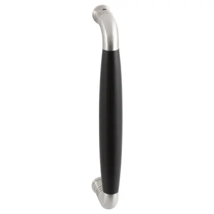 Weekendaanbieding Deurgreep ton model Ika 130mm RVS geborsteld met ebbenhout gebogen