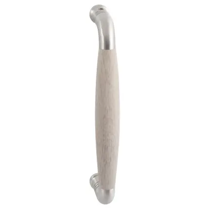 Superprijs Deurgreep ton model Ika 157mm gebogen nekje RVS geborsteld