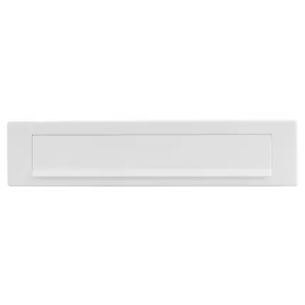 Weekendaanbieding Briefplaat Rechthoekig valklep RVS Wit