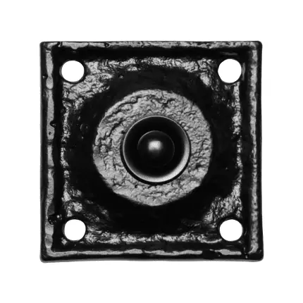 KP1759 deurbel landelijk vierkant 62 mm smeedijzer zwart Exclusieve Aanbieding
