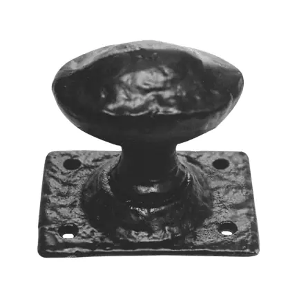 KP1089 knopkruk 60×38 mm op rechthoekig rozet 66×50 mm draaibaar Nieuw