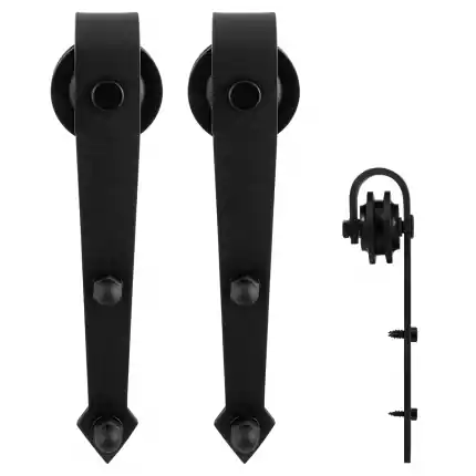 schuifdeurhanger set Nuoli zwart t.b.v. extra deur Hoge Kwaliteit
