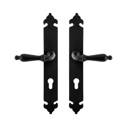 smeedijzer zwarte deurkruk Muki op l.schild PC72, 291x41x4mm Rechtstreeks Van De Fabrikant
