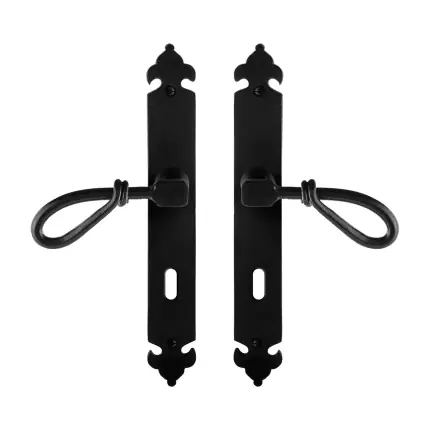 smeedijzer zwarte deurkruk Sula op l.schild BB72, 291x41x4mm Hete Deal