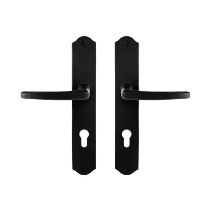 Bestseller GPF6230.60 smeedijzer zwarte deurkruk Eno op schild PC72, 238x41x4mm