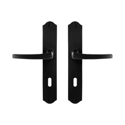 GPF6230.60 smeedijzer zwarte deurkruk Eno op schild BB72, 238x41x4mm Bestel Nu