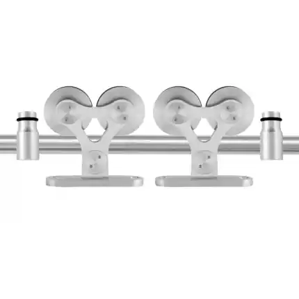 Hete Deal schuifdeursysteem Twin RVS 200 cm
