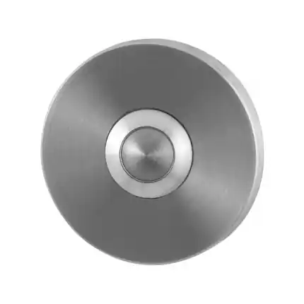 Huisbel rond 50×6 mm RVS geborsteld Deurbel rond met RVS button Aanbieding
