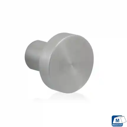 Voordeelprijs Meubelknop rond 25x21mm RVS