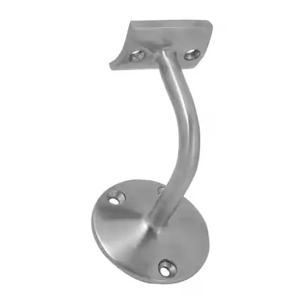 leuninghouder 70 mm hoog, 62 mm rozet hol zadel RVS geborsteld Direct Beschikbaar