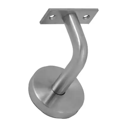 Beperkt Aanbod leuninghouder 75 mm hoog, 64 mm rozet vlak zadel RVS geborsteld