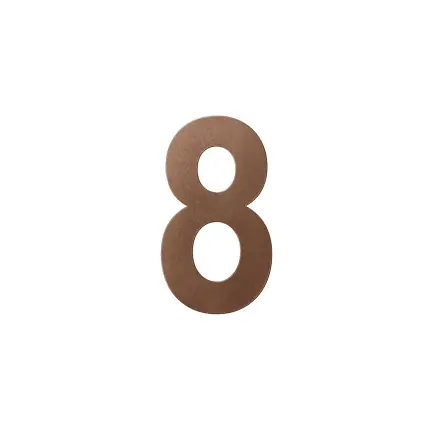 Beperkt Aanbod GPF Bronze blend huisnummer 8 L, 200 mm