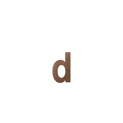 Huisnummer toevoeging letter ‘d’ Bronze blend, 156 mm Fabrieksprijs