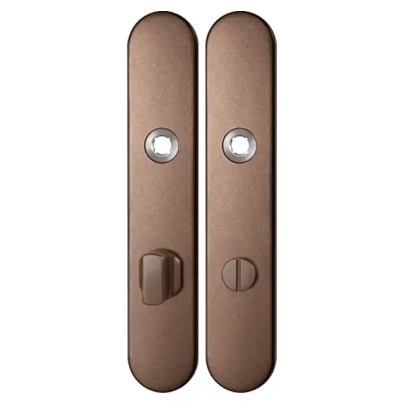 Uitverkoop GPF1120.A2 langschild afgerond WC72/8 grote knop Bronze blend