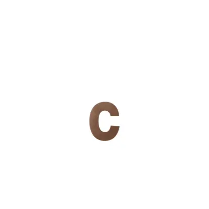 Huisnummer toevoeging letter ‘c’ Bronze blend, 116 mm Aanbieding