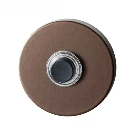 Deurbel bronze blend rond 50×8 mm zwarte button Uitverkoop