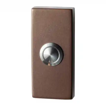 Deurbel Bronze blend rechthoekig 70x32x10 mm RVS button Veilige Betaling