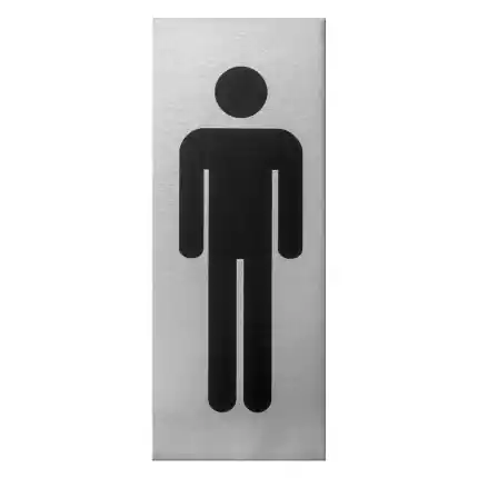 Aluminium pictogram ‘Heren’ rechthoekig Korting