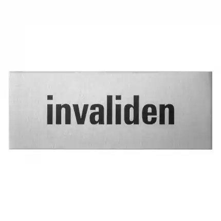 Aluminium deurbordje ‘Invaliden’ rechthoekig Weekendaanbieding