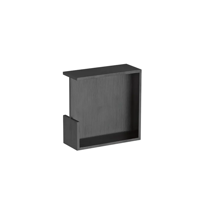 Lage Kosten Schuifdeurkom tweezijdig Vierkant 100x100x40mm RVS Zwart boven open