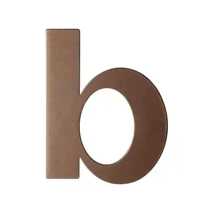 Seizoensaanbieding Bronze blend letter B plat, 110 mm
