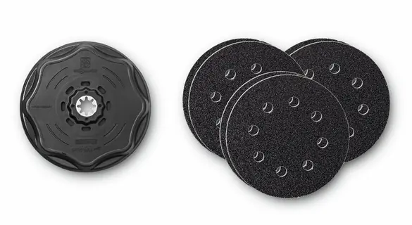 Aanbieding SCHUURVOETSET ROND 115MM VELCRO