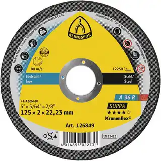 Koopje DOORSLIJPSCHIJF 125X2MM A36R