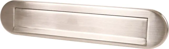 BRIEFPLAAT RVS MET VEER 350X73 Uitverkoop