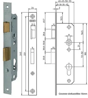SMALDEURSL.8691/14 40MM LS=DR2+4 Express Levering