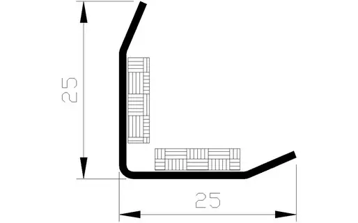 Gratis Retour HOEKBESCHERMER 25X25X1.0 1500MM