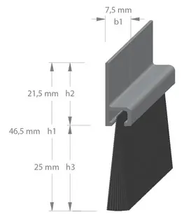 Laatste Versie ALU PROFIEL M.HAAR 25MM 500CM