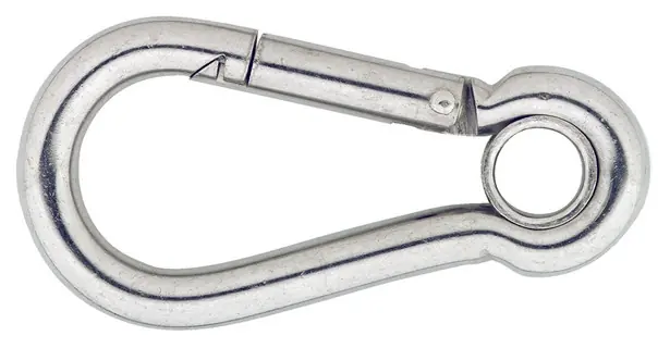KARABIJNHAAK MET KOUS 100X10MM Betrouwbaar