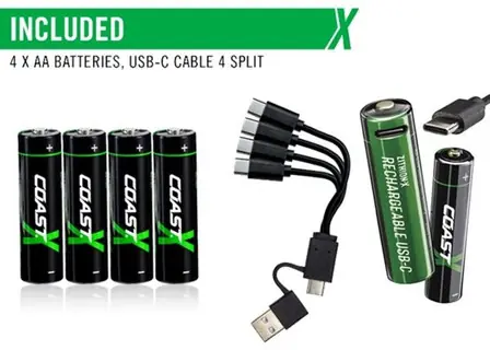 BATTERIJ OPLAADBAAR AA SET 4ST Actieprijs