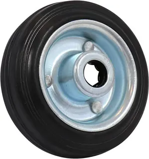 WIEL ZWART RUBBER 80 MM 50 KG Flitsaanbieding