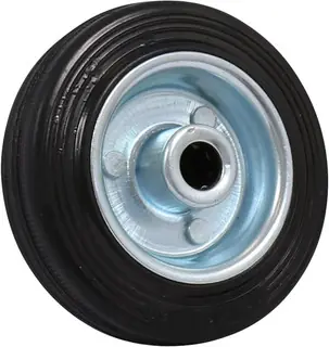 WIEL ZWART RUBBER 100 MM 70 KG Actieprijs