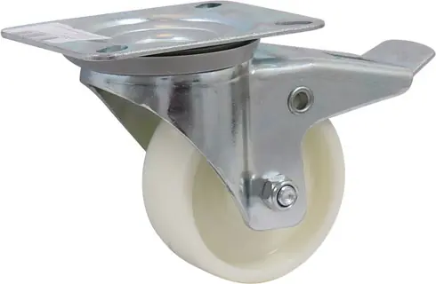 ZWENKWIEL WIT+ROLLAGER+REM 125MM Direct Verzonden
