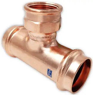 PRESSF. Cu T-STUK 22x1/2" Merkproduct